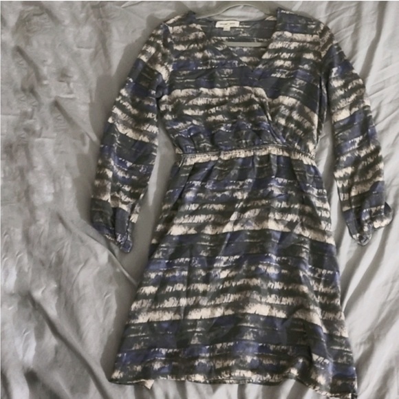 Amour Vert Ikat Tie Dye Surplice Dress - Picture 2 of 3